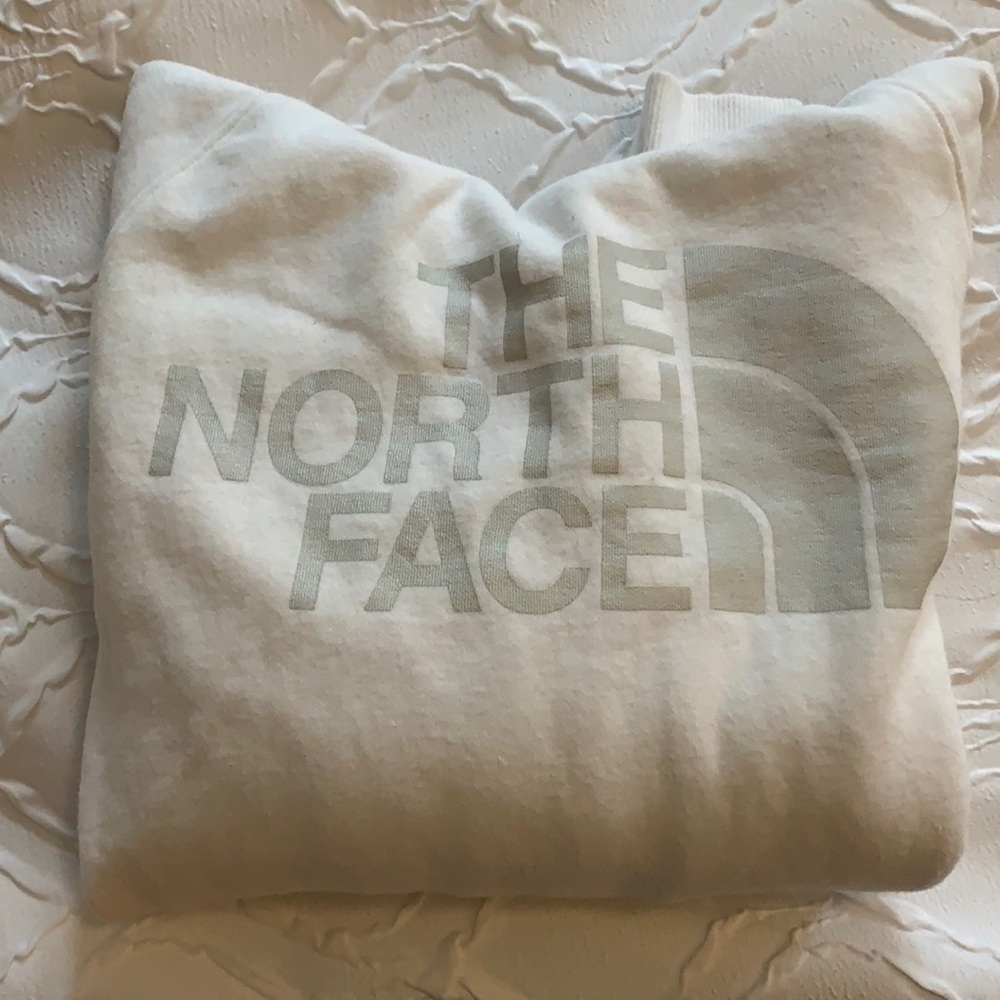 North Face white sweatshirt